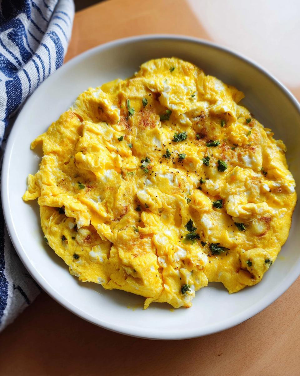 A fluffy, golden omelette sprinkled with herbs and pepper, part of The Only Egg Recipes Recipe You’ll Need.