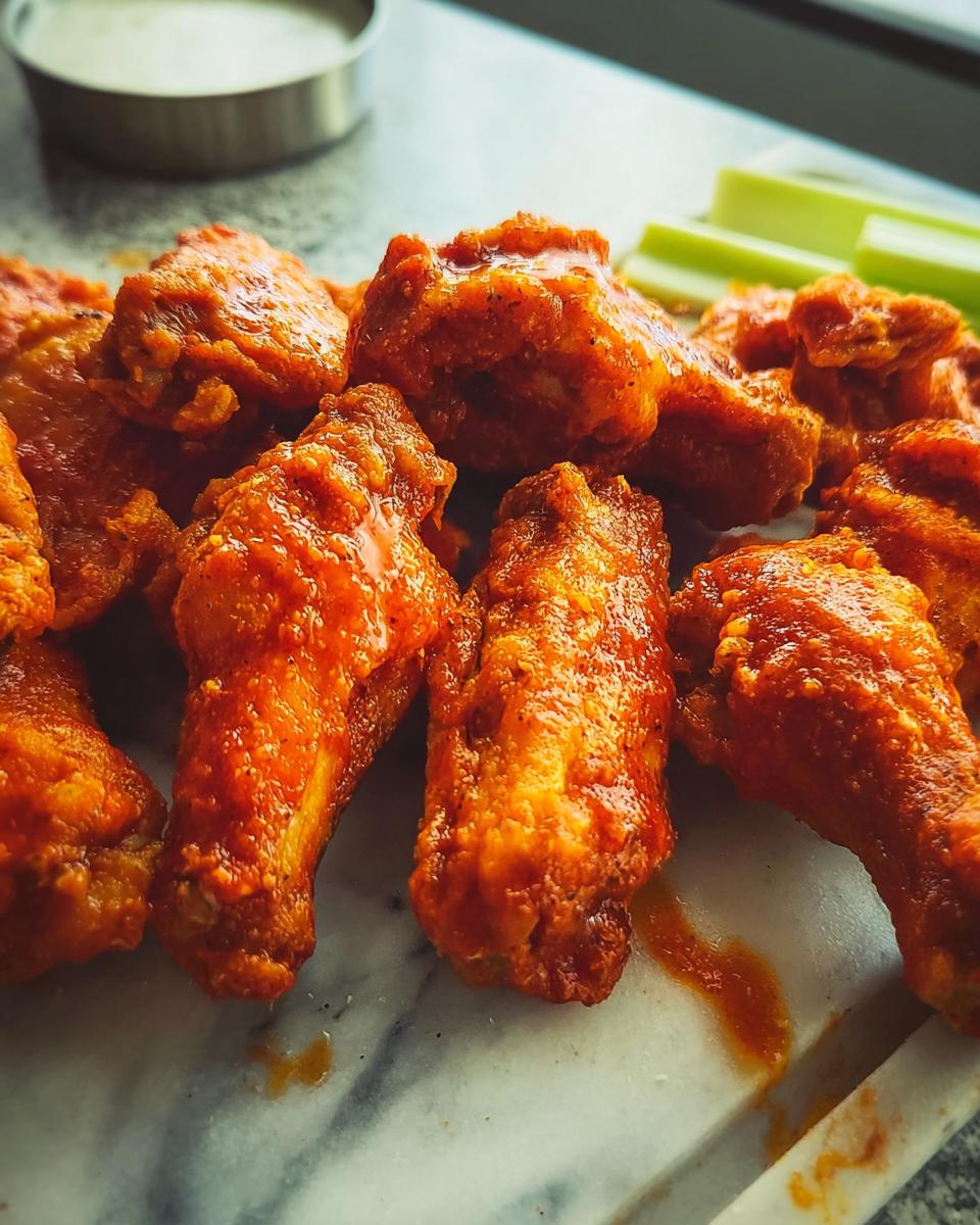 A close-up of crispy, saucy chicken wings, a staple in 10 Genius Chicken Wings Recipes Ideas for Busy Weeknights.