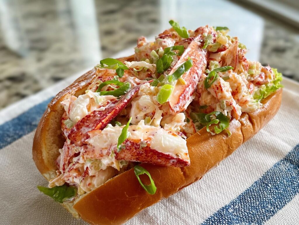 A delicious lobster roll sandwich, a perfect example from The Ultimate Sandwich Ideas Recipes Guide for Beginners.
