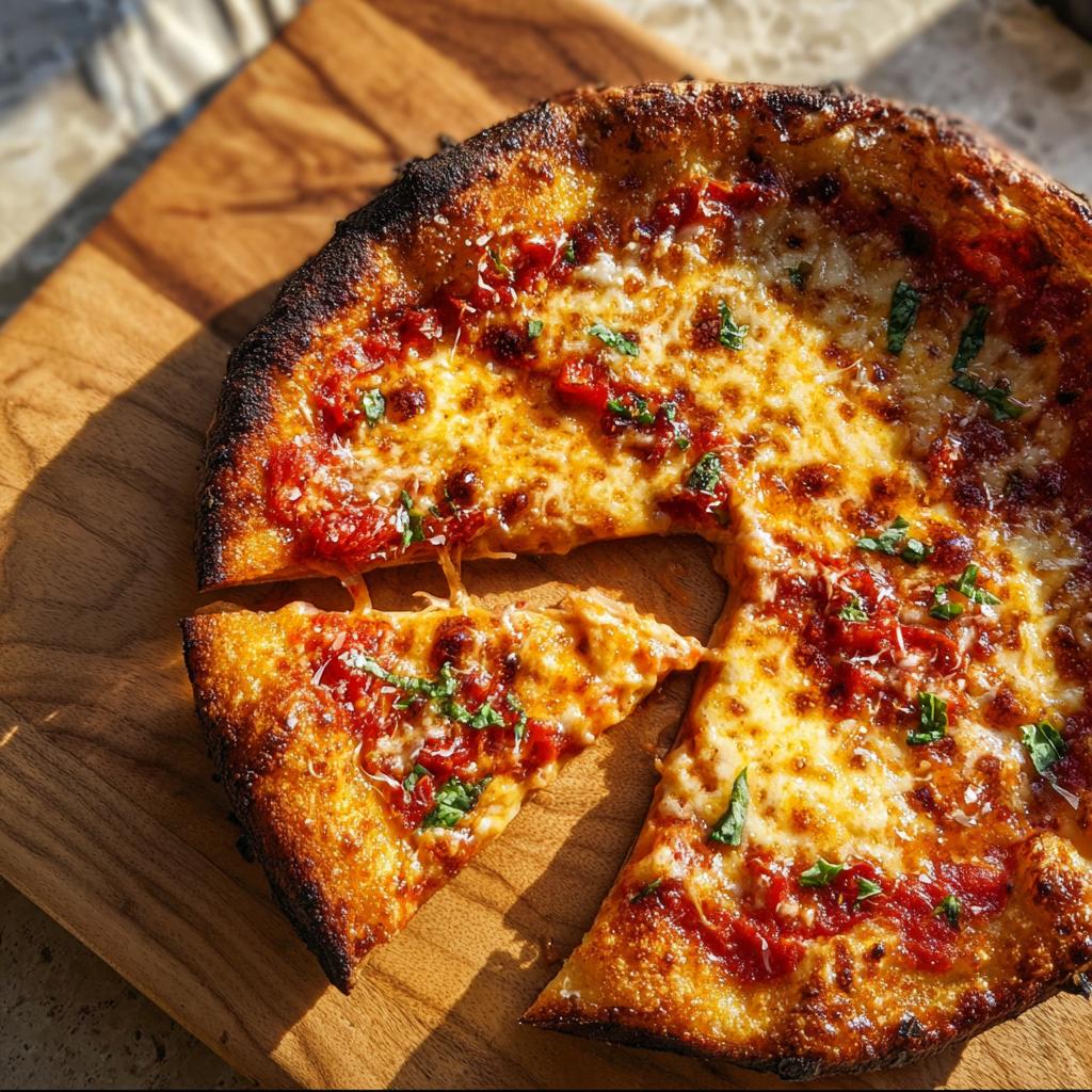 A perfectly baked pizza with melted cheese, tomato sauce, and fresh basil, part of The Only Pizza Night Recipes Recipe You’ll Need (2025).