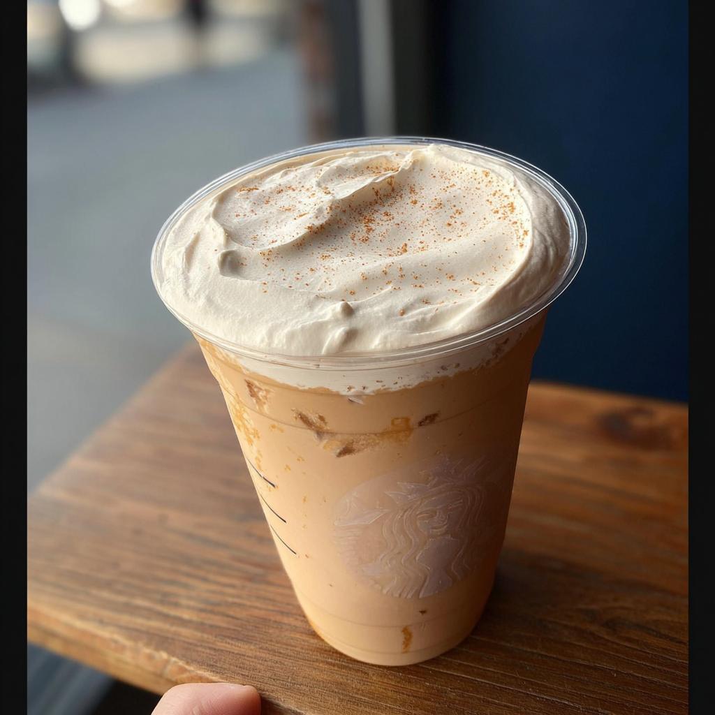 A delicious Starbucks drink with whipped cream and a sprinkle of cinnamon, perfect for Restaurant-Style Starbucks Drinks Recipes at Home.