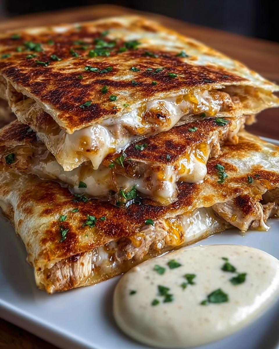 Cheesy Hot Honey Chicken Quesadillas with Spicy Jalapeño Cream Sauce - Other 1