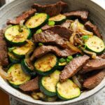 Cozy Grilled Steak Bowl with Zucchini - Featured