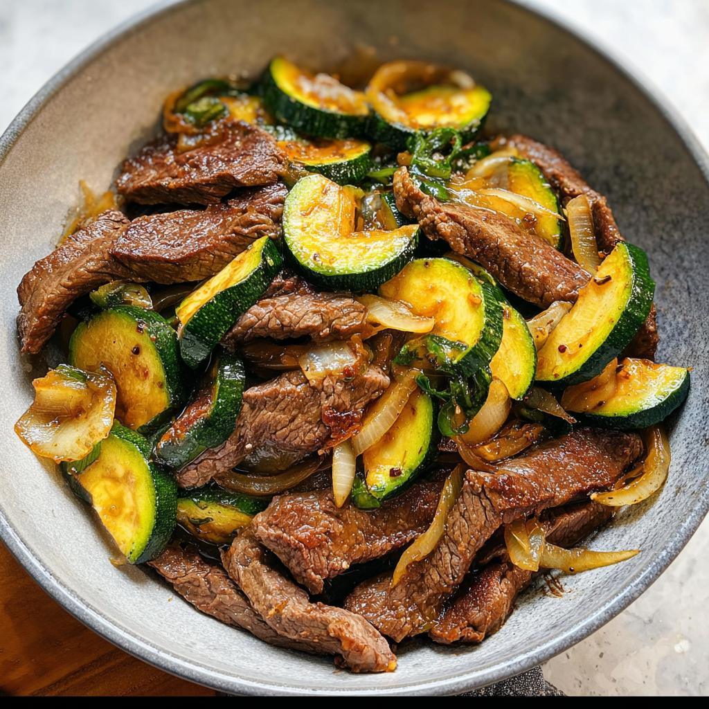 Cozy Grilled Steak Bowl with Zucchini - Tasty