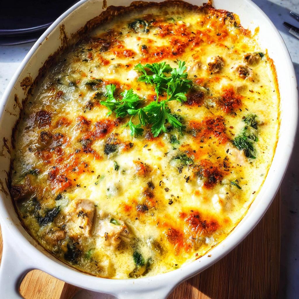 Creamy Low Carb Chicken Casserole - Tasty