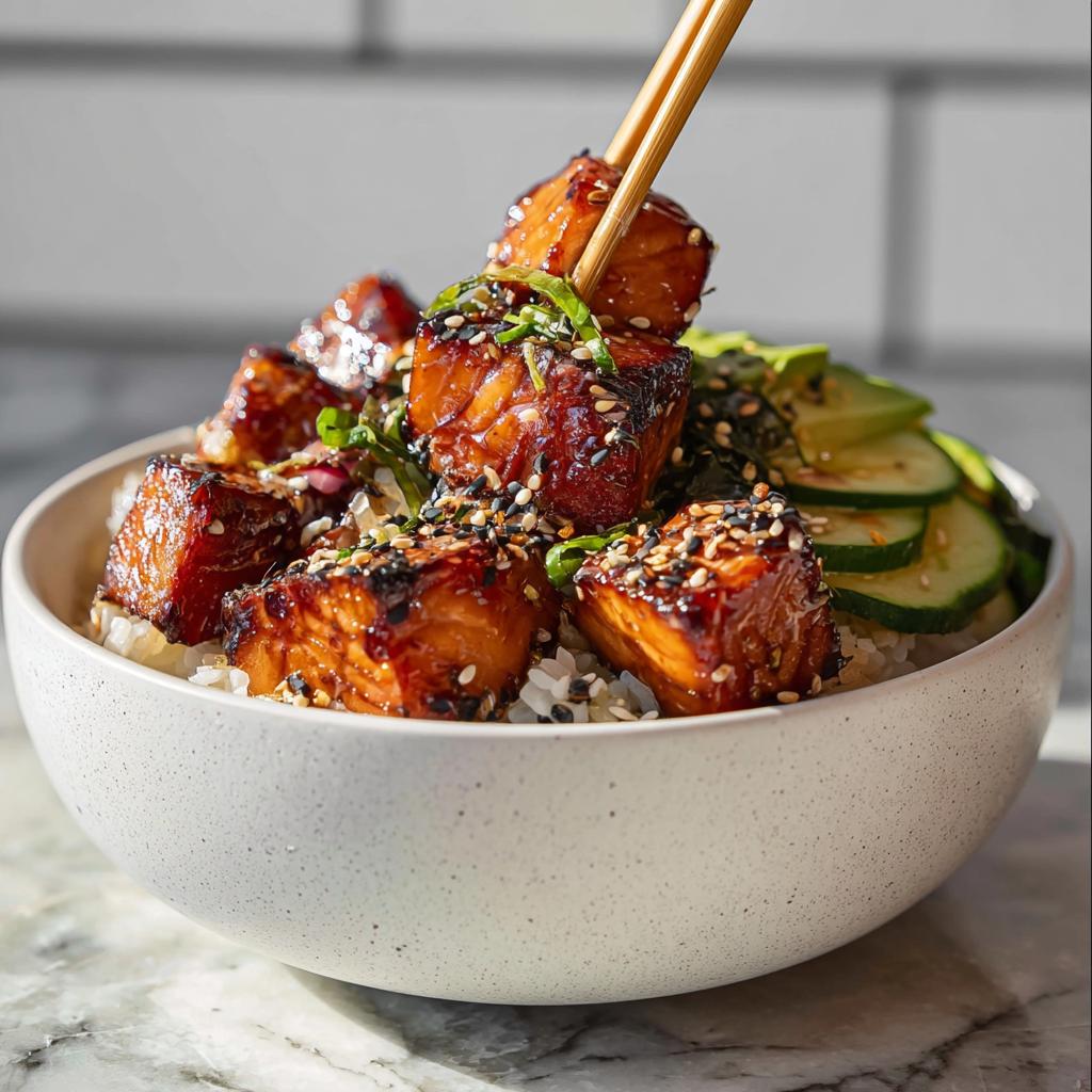 Crispy Salmon and Rice Bowl - Tasty