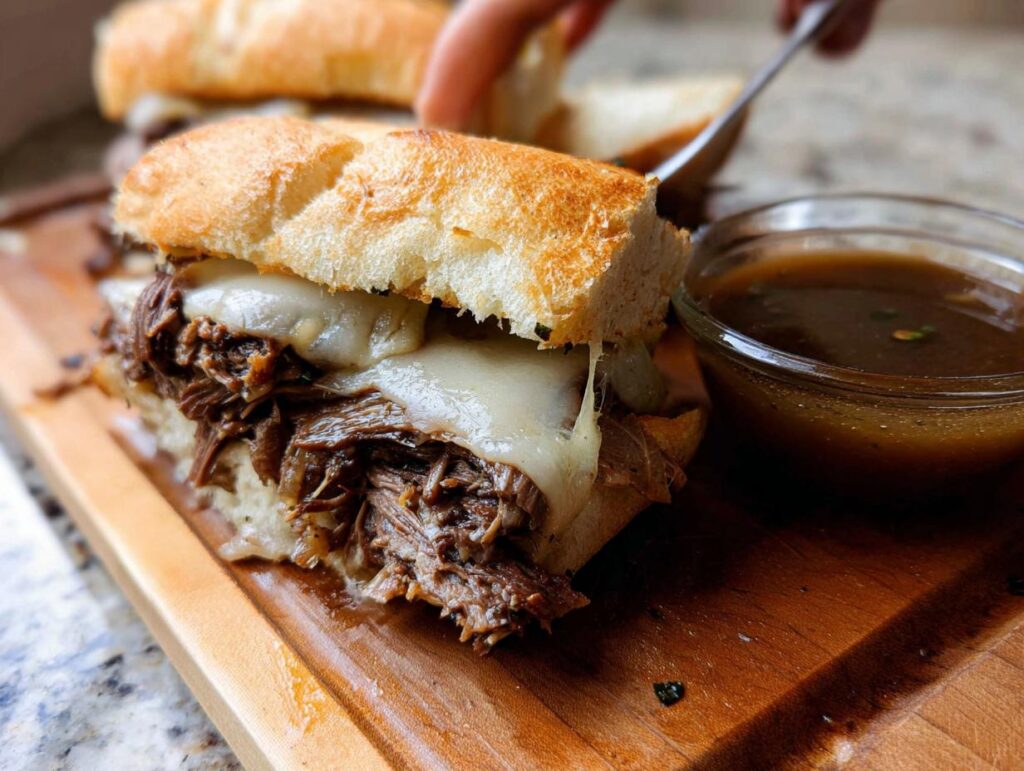 Crockpot French Dip Sandwiches - Featured