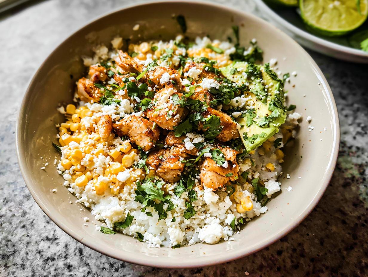 Easy Street Corn Chicken Bowl - Featured