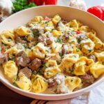 Garlic Steak Tortellini - Featured