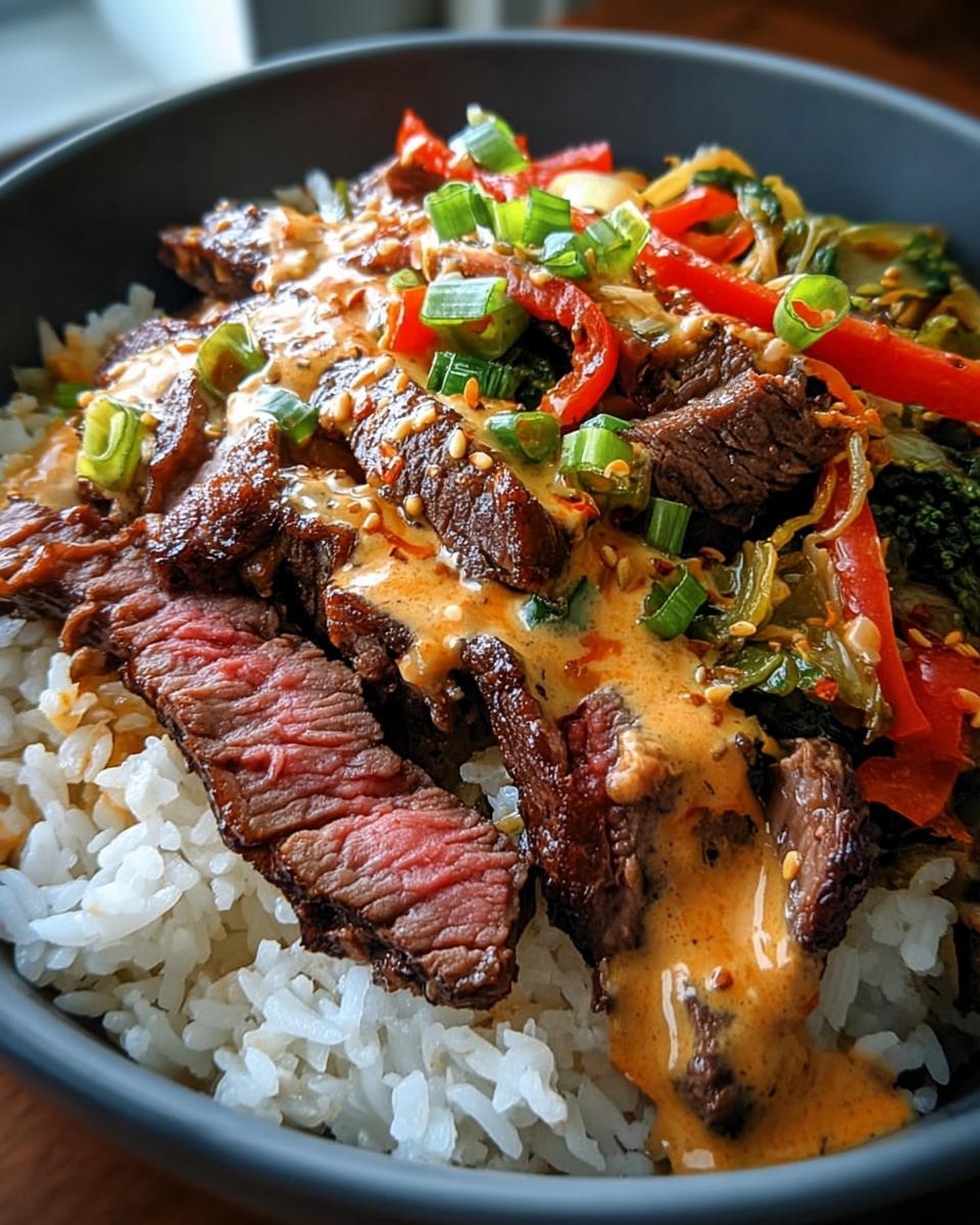 Korean BBQ Steak Rice Bowls with Spicy Cream Sauce - Other 3