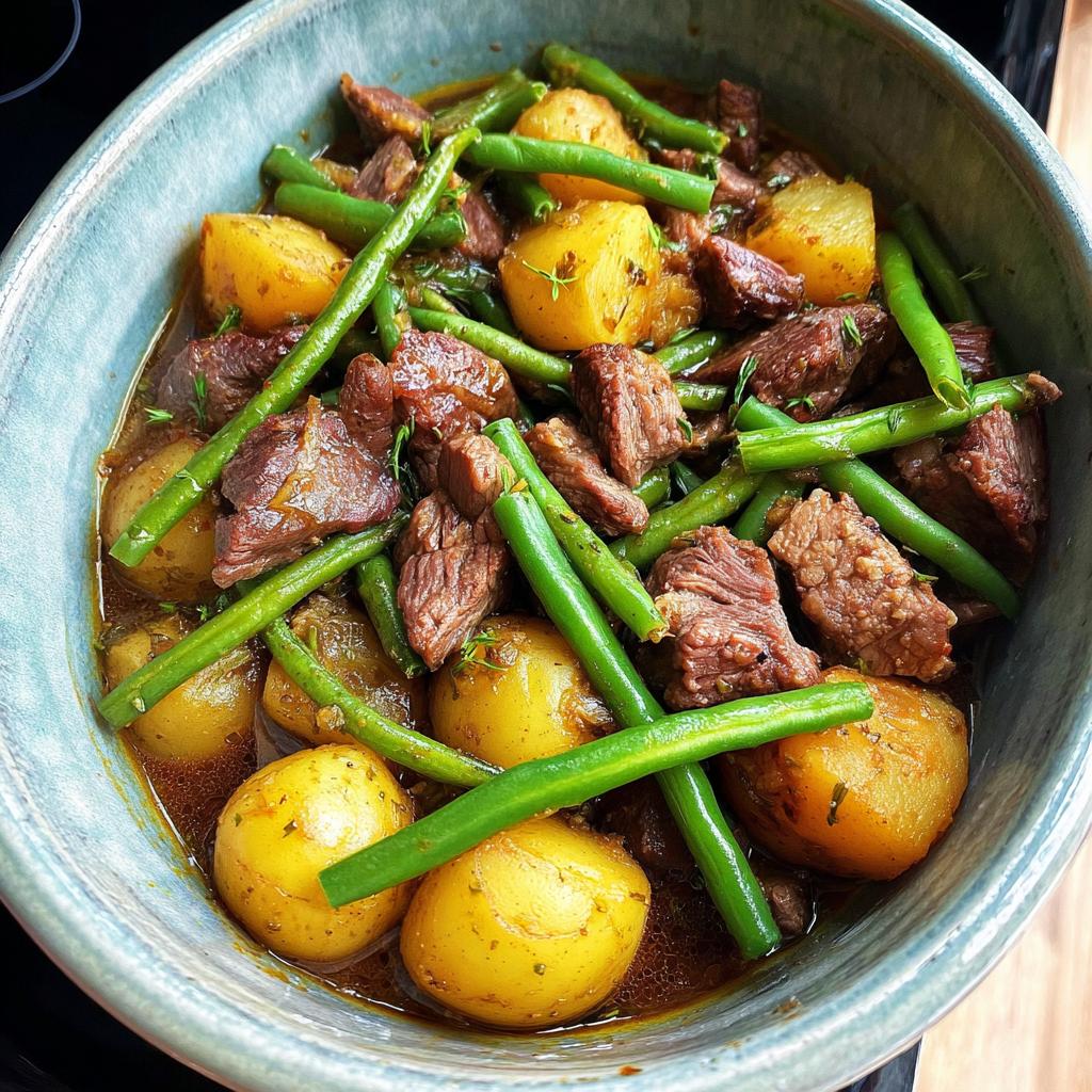Slow Cooker Garlic Butter Beef with Potatoes - Tasty