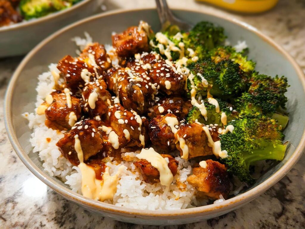 Sticky Chicken Bowls - Featured
