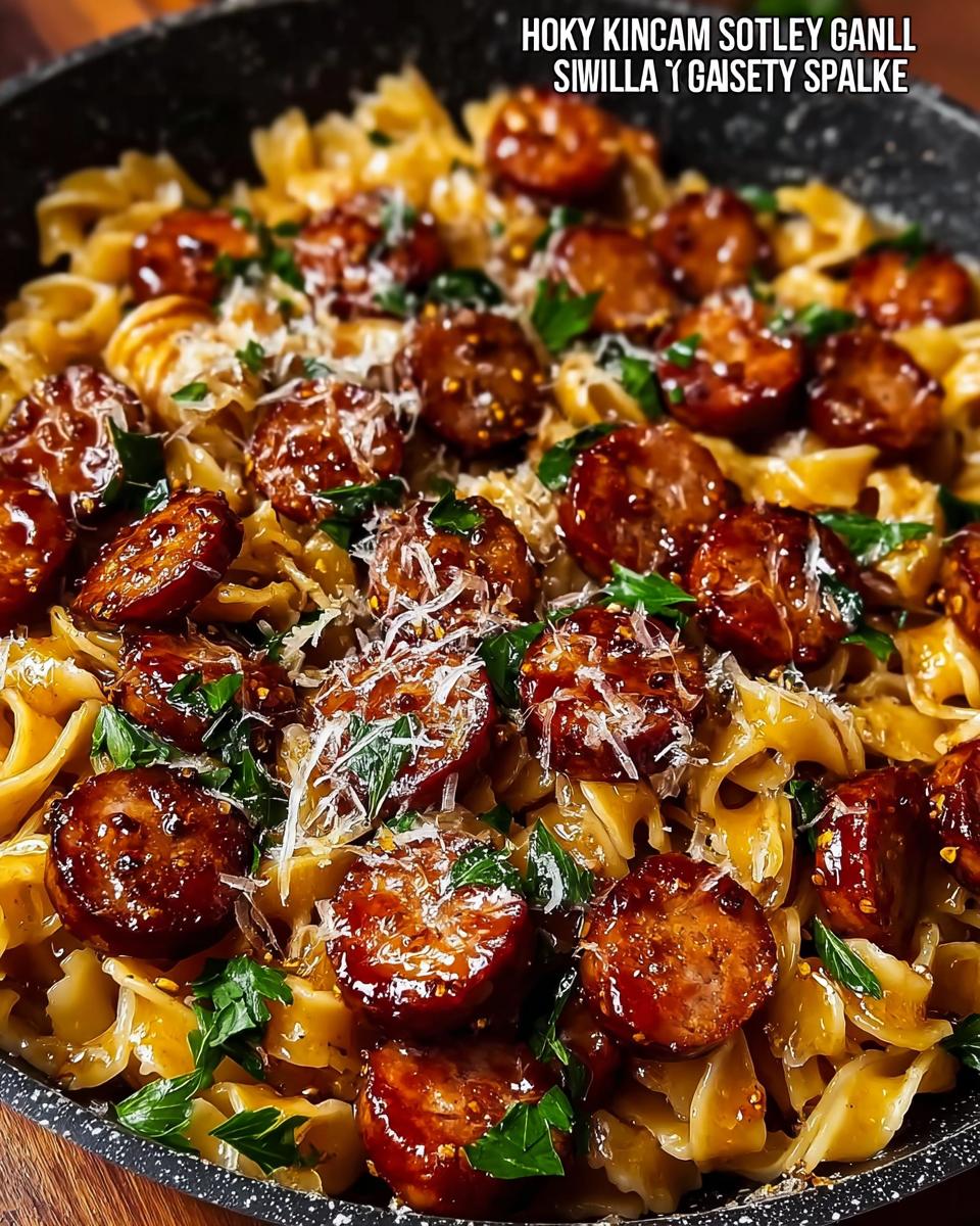 Sticky Honey Garlic Sausage Pasta Skillet - Other 4