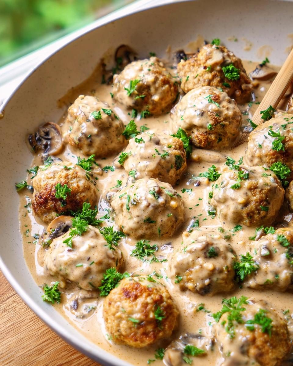 Creamy Mushroom Chicken Meatballs - Other 1