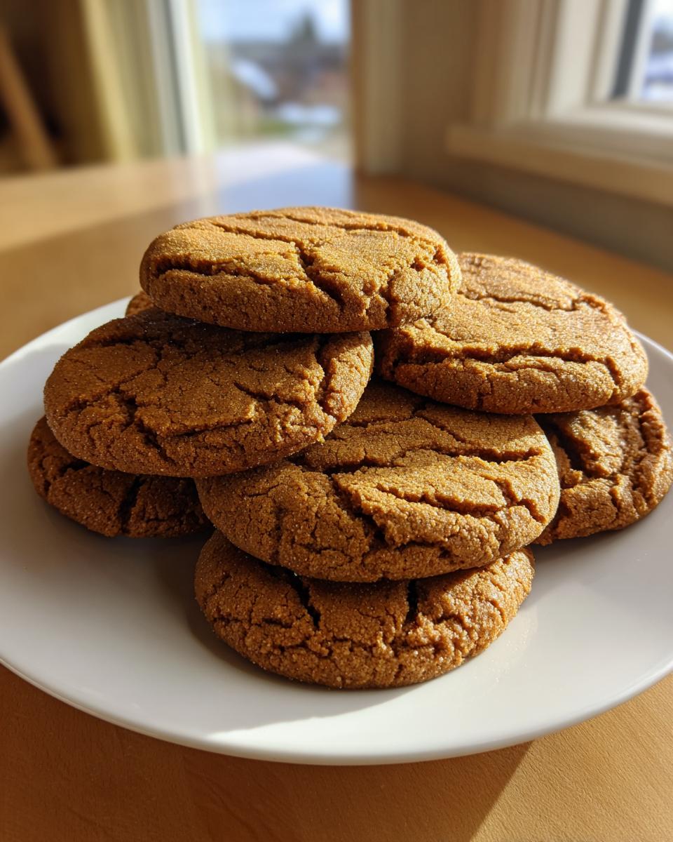 A stack of delicious brown butter cookies with a bakery-fresh appearance, perfect for dessert recipes.