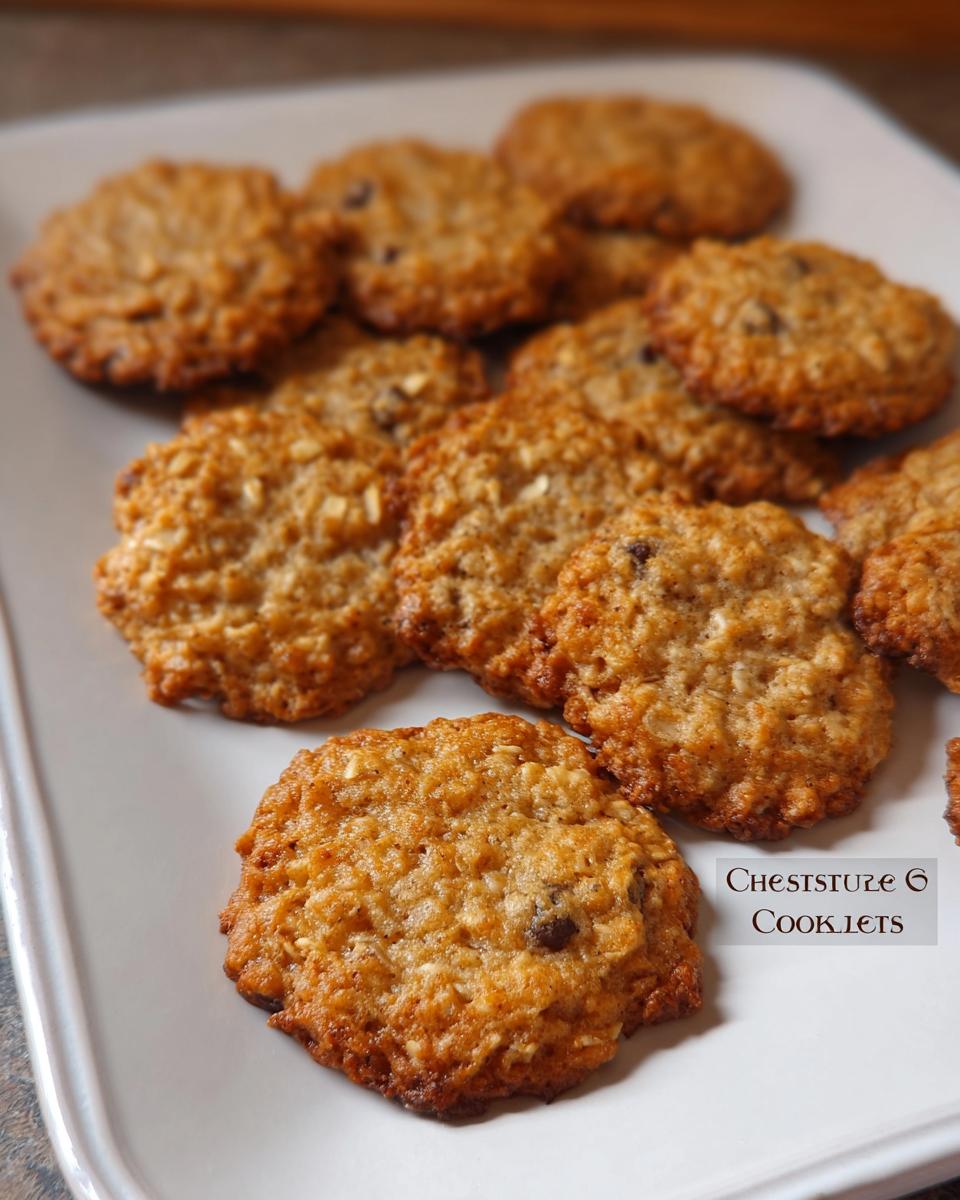 A plate full of golden brown cottage cheese oatmeal cookies, some with chocolate chips, ready to be enjoyed as a healthy snack.