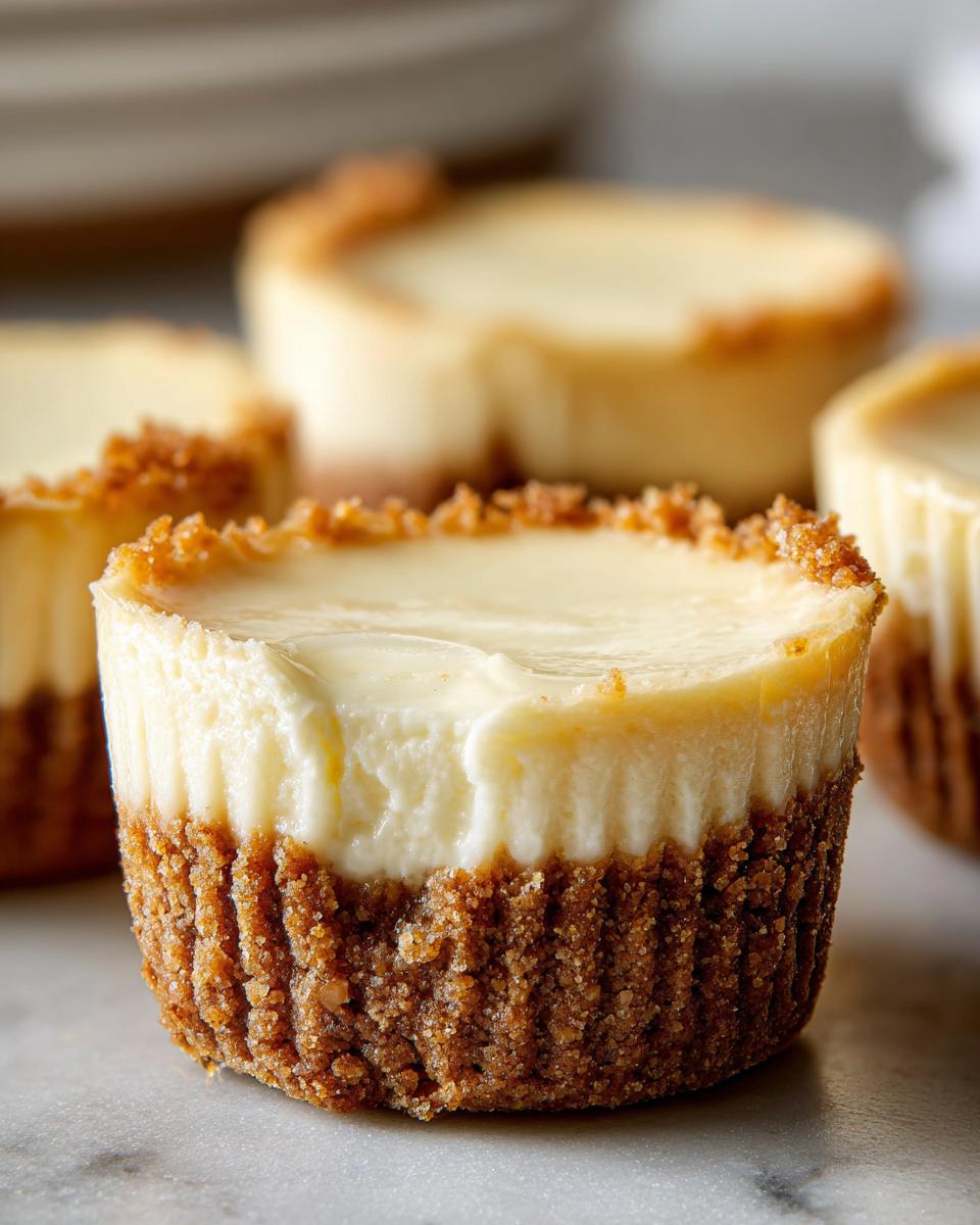 Close-up of a no-bake cheesecake cup with a graham cracker crust, perfect for Fourth of July desserts.